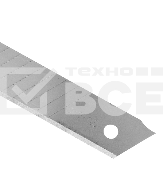 Лезвия Denzel 18 мм, сталь SK5 - 0,5 мм, многосегментные, 10 шт.