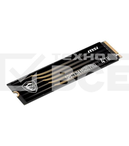Накопитель SSD MSI SPATIUM M480 PRO, 2TB, M.2 2280, PCIe 4.0 x4, NVMe, R/W 7400/7000