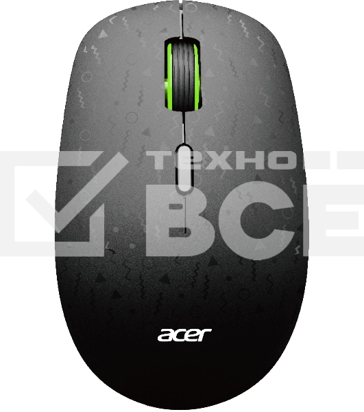 Мышь беспроводная Acer OMR307 черный, 1600 dpi, радиоканал, USB, кнопки - 4