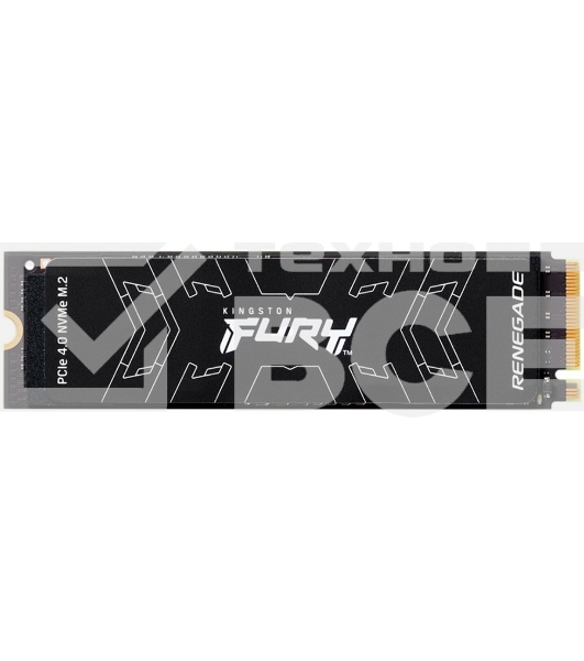 Накопитель SSD Kingston Fury Renegade, 500Gb, PCIe 4.0 x4, M.2 2280, NVMe, R/W 7300/3900, с радиатором