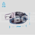 Ремень мужской Piquadro Blue Square CU2619B2/NBLU2, черный/темно-синий, натур.кожа, фото13