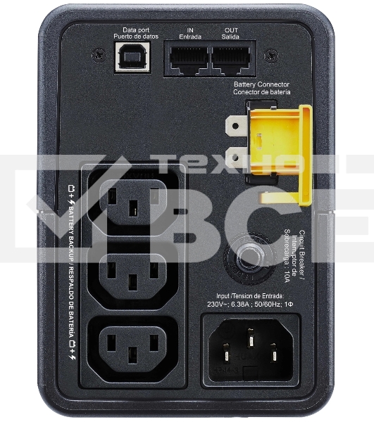 Источик бесперебойного питания APC Back-UPS 500VA/300W, 230V, 3xC13, USB, Data/DSL protect.,1 year warranty
