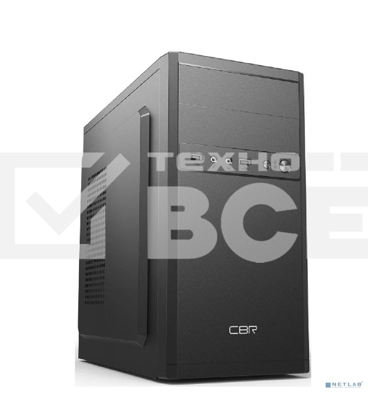 Корпус CBR RD873, без БП, mATX Minitower 2*USB 2.0, HD Audio+Mic, кабель питания 1.2м, черный PCC-MATX-RD873-WPSU