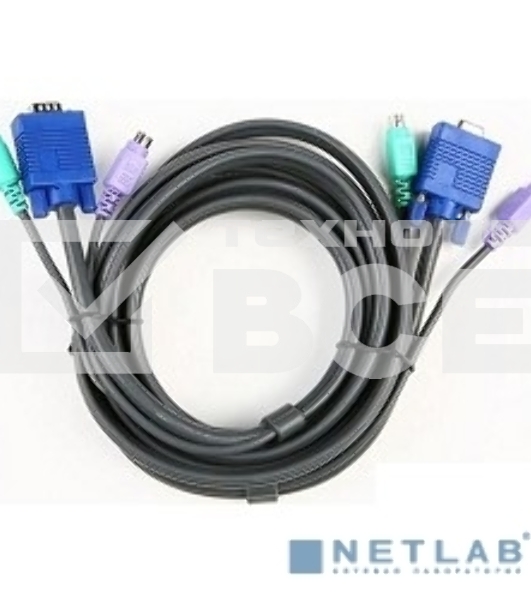 Кабель KVM консольный. CABLE SP18F--HD15F/MD6F*2/USBA F*2 ,L:27CM