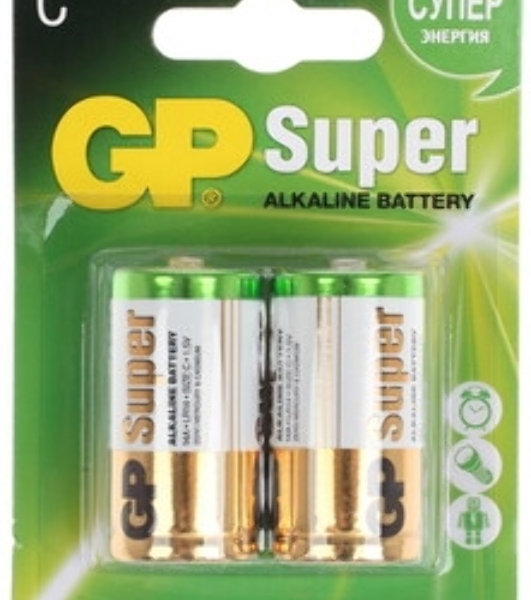 Алкалиновые батарейки GP Super Alkaline G-Tech 14А типоразмера C - 2 шт. на блистере (2 шт.)