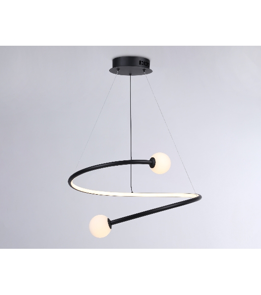 Светильник Ambrella light FL66293 BK черный 39W 3000K-6400K D500*1000 (ПДУ ИК)