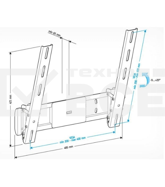 Кронштейн для телевизора Holder LCD-T4612 черный 32