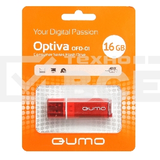 Флэш Диск QUMO 16GB Optiva 01 Red QM16GUD-OP1-red