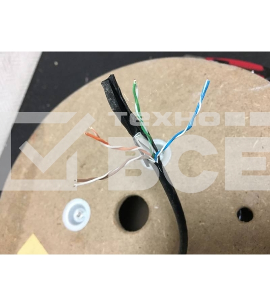 Кабель сетевой UTP 4 пары cat5E solid 0.50мм CCA 305м черный outdoor