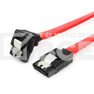 Кабель интерфейсный SATA Cablexpert CC-SATAM-DATA90-0.8M, 80см, угловой разъем, 7pin/7pin, защелка, пакет