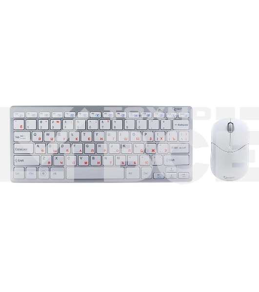 Клавиатура+мышь Gembird KBS-7001-RU {Wireless, ноутбучн. механизм клавиш 2.4ГГц/10м, мини-приемник- USB}