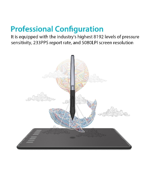 Планшет для рисования Huion Inspiroy H950P USB черный