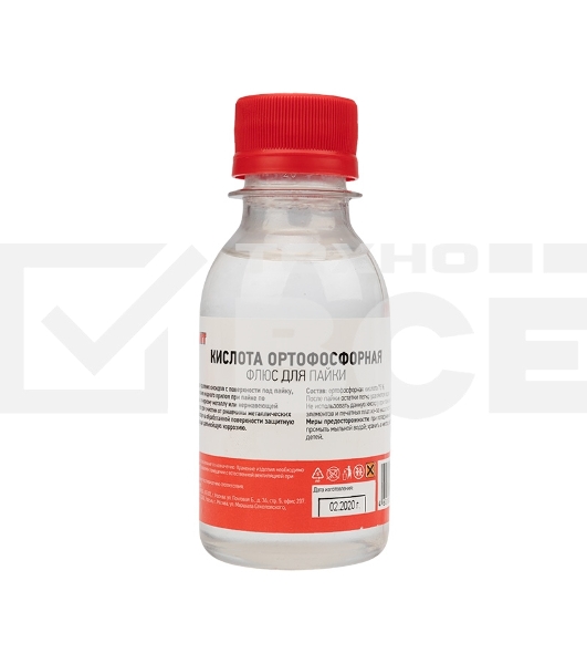 Флюс для пайки Rexant, КИСЛОТА ОРТОФОСФОРНАЯ, 100 мл, флакон
