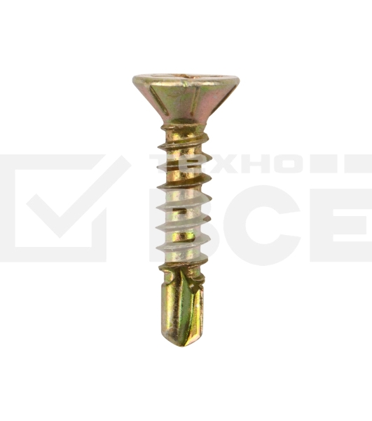 Саморез оконный KRANZ сверло, 3.9х19, желтый цинк, короб (500 шт./уп.)