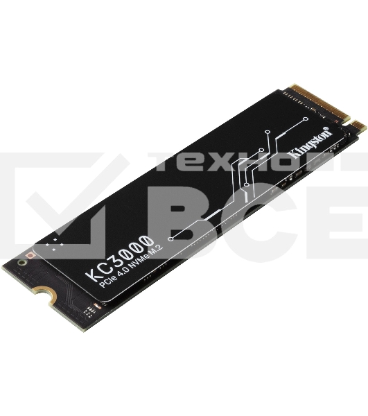 Накопитель SSD Kingston KC3000, 1TB, M.2 2280, PCIe 4.0 x4, R/W 7000/6000, с радиатором.