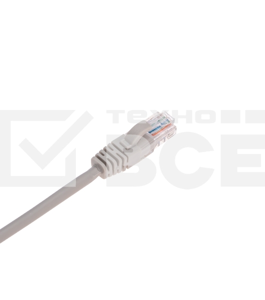 Патч-корд U/UTP, CAT 5e, RJ45-RJ45, 26AWG, ZH нг(А)-HF, серый, 0,3м  REXANT