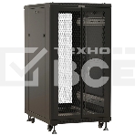 Шкаф коммутационный Hyperline (TTBR-1866-DD-RAL9004) напольный 18U 600x600мм пер.дв.перфор.2ств. задн.дв.перфор. 1000кг черный 510мм 53.8кг 988мм IP20 сталь, фото2