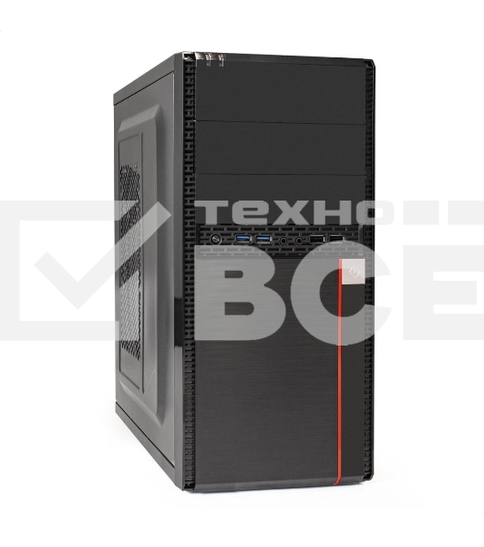 Компьютерный корпус Minitower ExeGate BA-204U (mATX, без БП, 2*USB+2*USB3.0, аудио, черный)