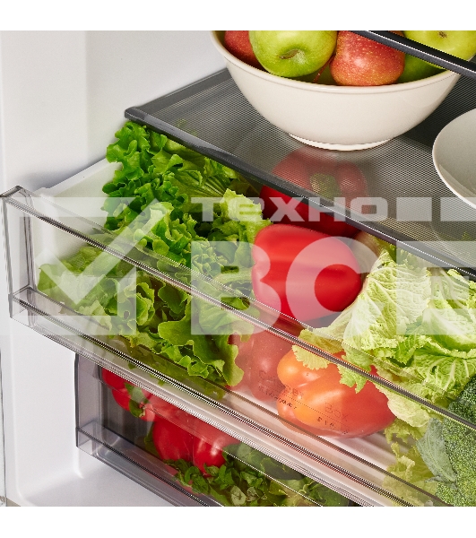 Холодильник Maunfeld MFF183NFSBE черная нержавеющая сталь трехкамерный инвертор 405л морозилка снизу