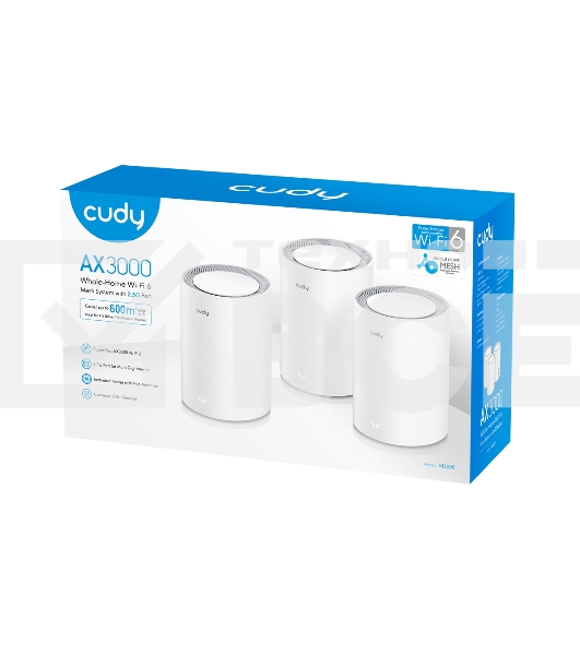 Бесшовный Mesh роутер Cudy M1800(3-Pack) AX1800 10/100/1000BASE-TX белый (упак.:3шт)