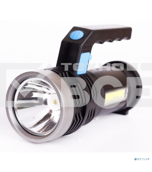 Фонарь аккум. Ultraflash LED53765 черный 3Вт лам.:светодиод. встроенный аккумулятор (14665)