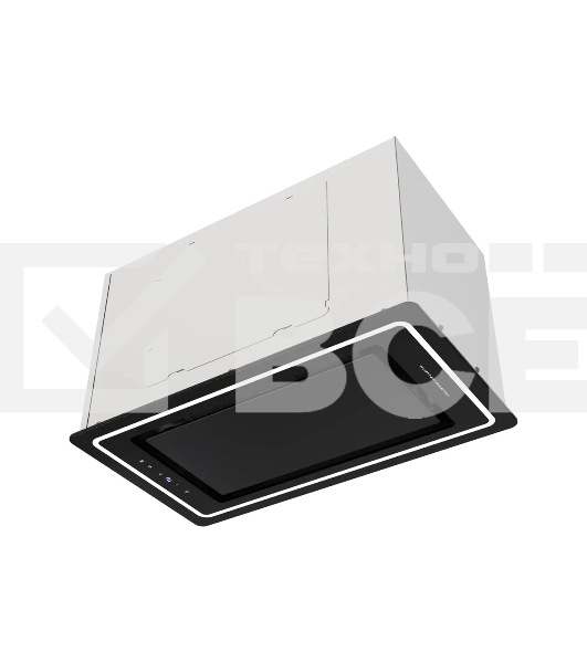 Встраиваемая вытяжка Kuppersberg, 52 см, сенсорное управление, пульт, 3 скорости, 950 м3/ч, круговая LED подсветка, таймер, черный