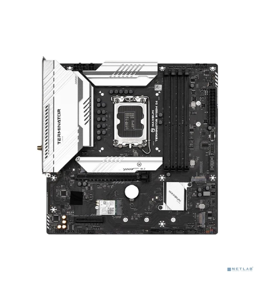 Материнская плата Maxsun MS-Terminator B760M D4 WIFI V2 (Socket 1700, mATX, 4*DDR4(128Gb), DP/HDMI, 4*SATA3, 3*M.2, 1*PCIEx16/1*PCIEx4, 4*USB2.0, 2*USB 3.2, LAN 1*2,5 G, Bluetooth, Wi-Fi 802.11ax, RTL)