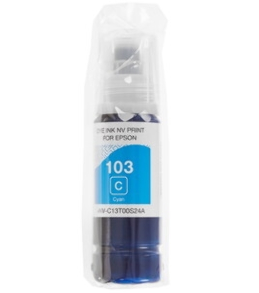 Чернила NVPrint 103 (NV-C13T00S24A) для Epson L1110, L3100 (70 мл) Cyan (в коробке) совместимые