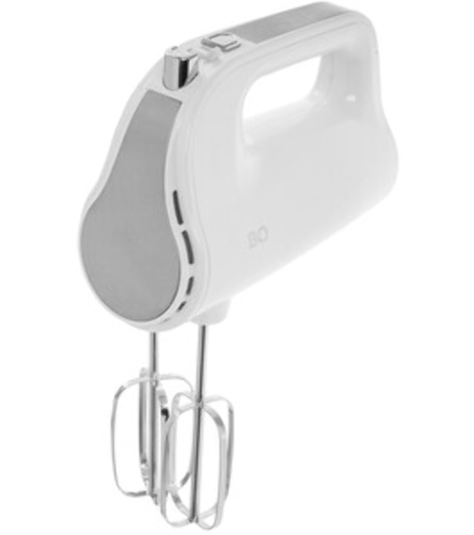 Миксер BQ MX423 White-Steel, Мощность 500 Вт, 5 скоростей, Режим Турбо
