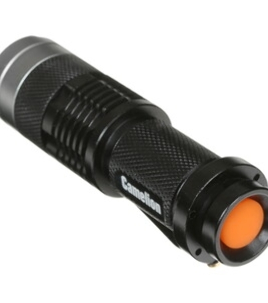 Фонарь LED5135 (LED XPE ZOOM 3 реж 1хLR6 алюм. блистер черный Camelion 12915