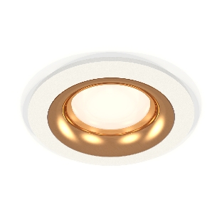 Комплект встраиваемого светильника Ambrella light XC7621005 SWH/PYG белый песок/золото желтое полированное MR16 GU5.3 (C7621, N7014)