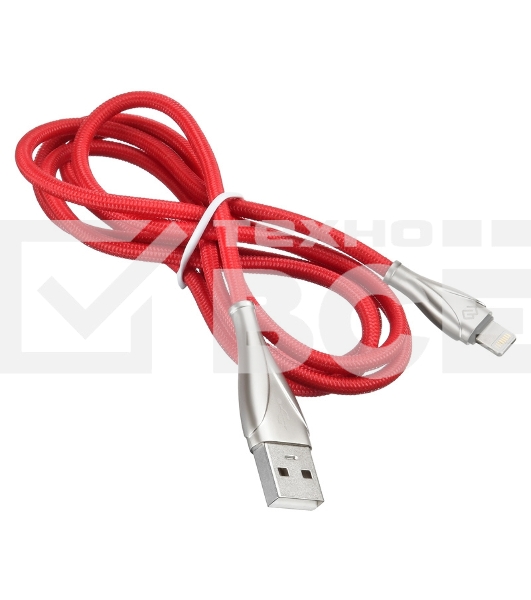 Кабель Digma USB A (m) Lightning (m) 1.2м красный