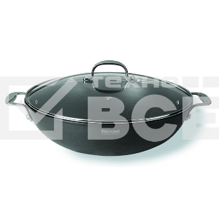 Вок RONDELL RDA-114 Вок 32см RONDELL Вок RDA-114, с кр 32 см (4,6 л). Материал: Штампованный алюминий. Основной цвет: Мокрый асфальт. Технология: Двустороннее анодирование - 39-44 мкн, исключает взаимодействие пищи с алюминием. Внутреннее покрытие: TriTit