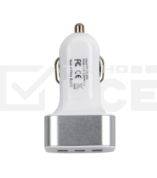Адаптер питания Cablexpert MP3A-UC-CAR17, 12V->5V 3-USB, 2.1/2/1A