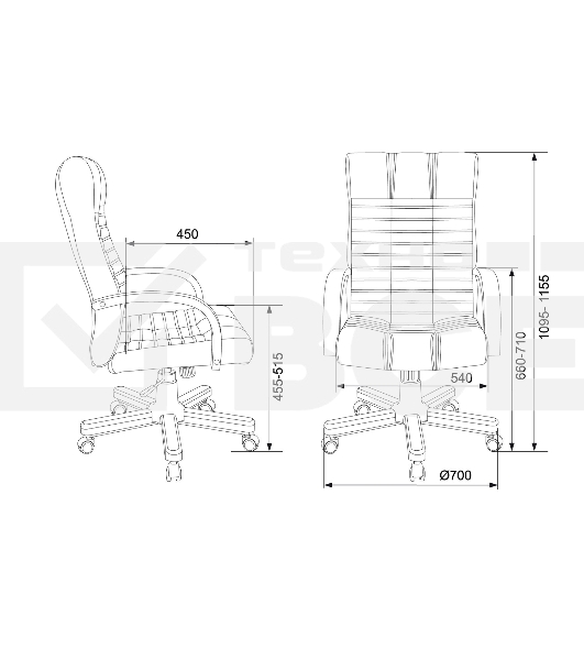 Кресло руководителя Бюрократ KB-10WALNUT/B/LEATH черный, кожа, крестовина дерево