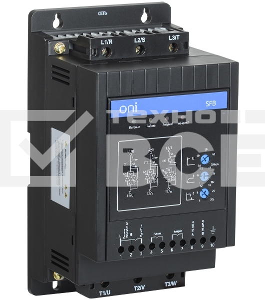 Устройство плавного пуска IEK ONI SFB 3Ф 380В 7,5кВт 15A Uупр 110-220В Modbus