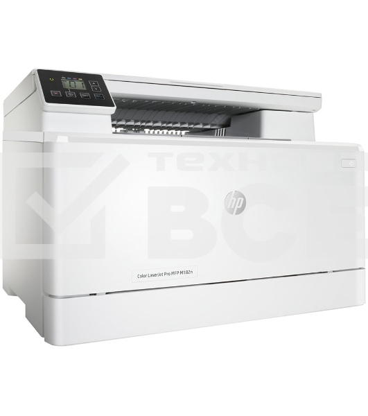 МФУ лазерный HP Color LaserJet Pro MFP M182n (7KW54A), A4, цветной, печ. до 16 стр/мин., 600 x 600 dpi (печать) 1200x1200dpi (скан.), USB, RJ-45, Air Print, Mopria