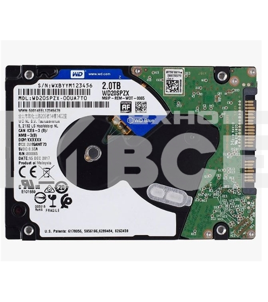 Жесткий диск Western Digital  Blue™ WD20SPZX 2ТБ 2,5