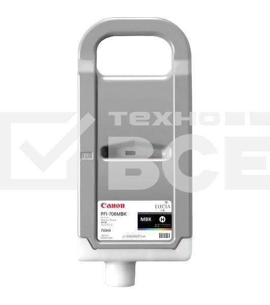Картридж струйный Canon PFI-706 MBK (6680B001) черный матовый (700 мл) для Canon iPF8300S/8400/9400S/9400