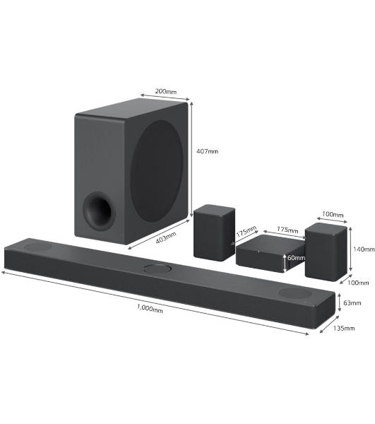 Саундбар LG S80QR 5.1.3 620Вт+220Вт черный