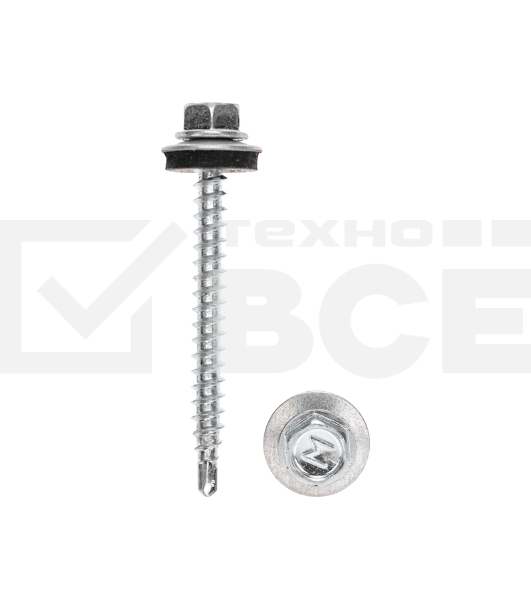 Саморез кровельный 4,8х50, цинк, короб (150 шт/уп) KRANZ