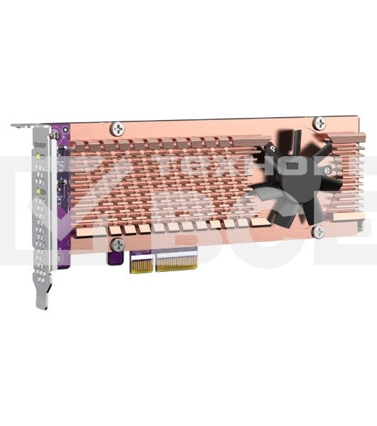 Плата расширения QNAP QM2-2P-244A Dual M.2 22110/2280 SATA SSD expansion card (PCIe Gen2 x2), Low-profile bracket pre-loaded, Low-profile flat and Full-height are bundled (shorter version to support TVS-x82/TS-x77 PCIe slot 2 & slot 3)
