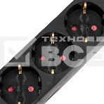 Удлинитель STANDARD 3 гнезда, 5м, 3х1,0мм², с/з, с выключателем, черный REXANT, фото2