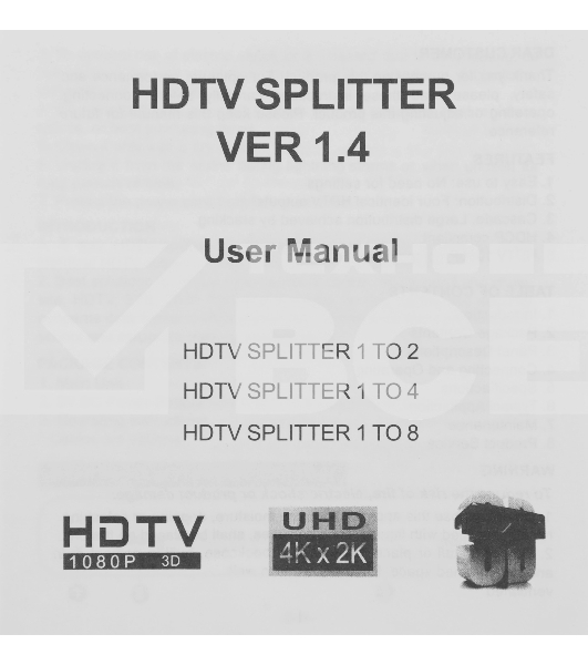 Сплиттер аудио-видео Premier 5-872-4 HDMI (f)/4xHDMI (f) черный