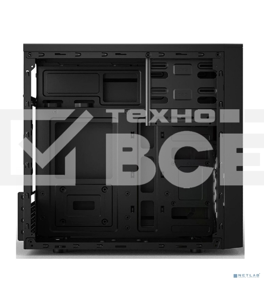 Корпус CBR RD873, без БП, mATX Minitower 2*USB 2.0, HD Audio+Mic, кабель питания 1.2м, черный PCC-MATX-RD873-WPSU