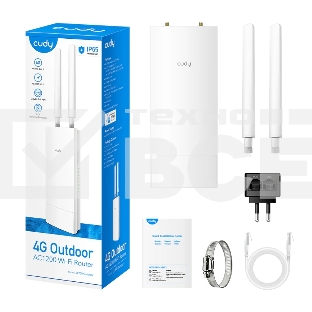 Точка доступа Outdoor 4G LTE Cat 6 AC1200 Wi-Fi Gigabit Router