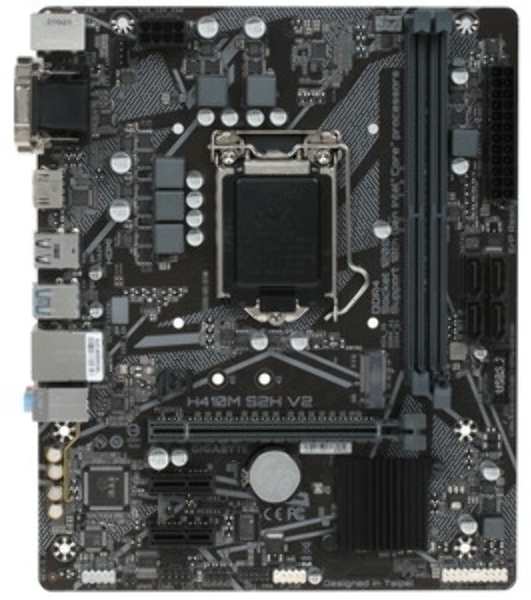 Материнская плата Gigabyte H410M S2H V2 2.1, LGA 1200, Intel Q470, 2xDDR4, 4xSATA, 1xM.2, 1xPCIe 3.0 x16, 2xPCIe x1, 1xHDMI, 1xDVI-D, 1xVGA, 1x 1Gb LAN, 2xUSB-A 3.2 Gen 1, 4xUSB-A 2.0, 3x3.5 мм, 7.1, mATX