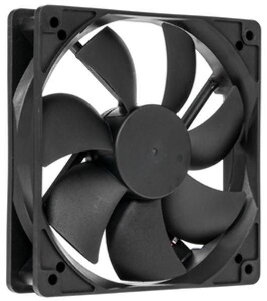 Вентилятор для корпуса Rexant RX 12025MS 24VDC черный, 120 мм, 2200 об/мин, 35 дБ, 2 pin