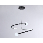 Светильник Ambrella light FL66293 BK черный 39W 3000K-6400K D500*1000 (ПДУ ИК), фото3