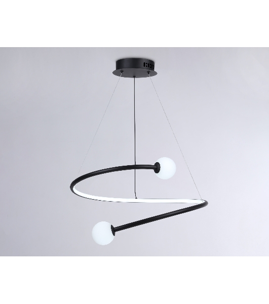 Светильник Ambrella light FL66293 BK черный 39W 3000K-6400K D500*1000 (ПДУ ИК)